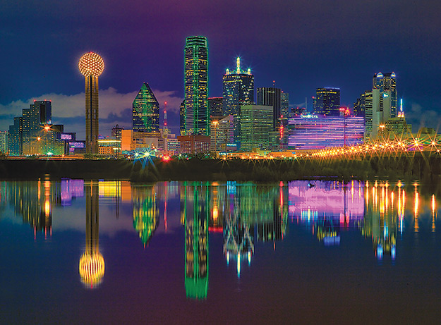 Dallas skyline at night