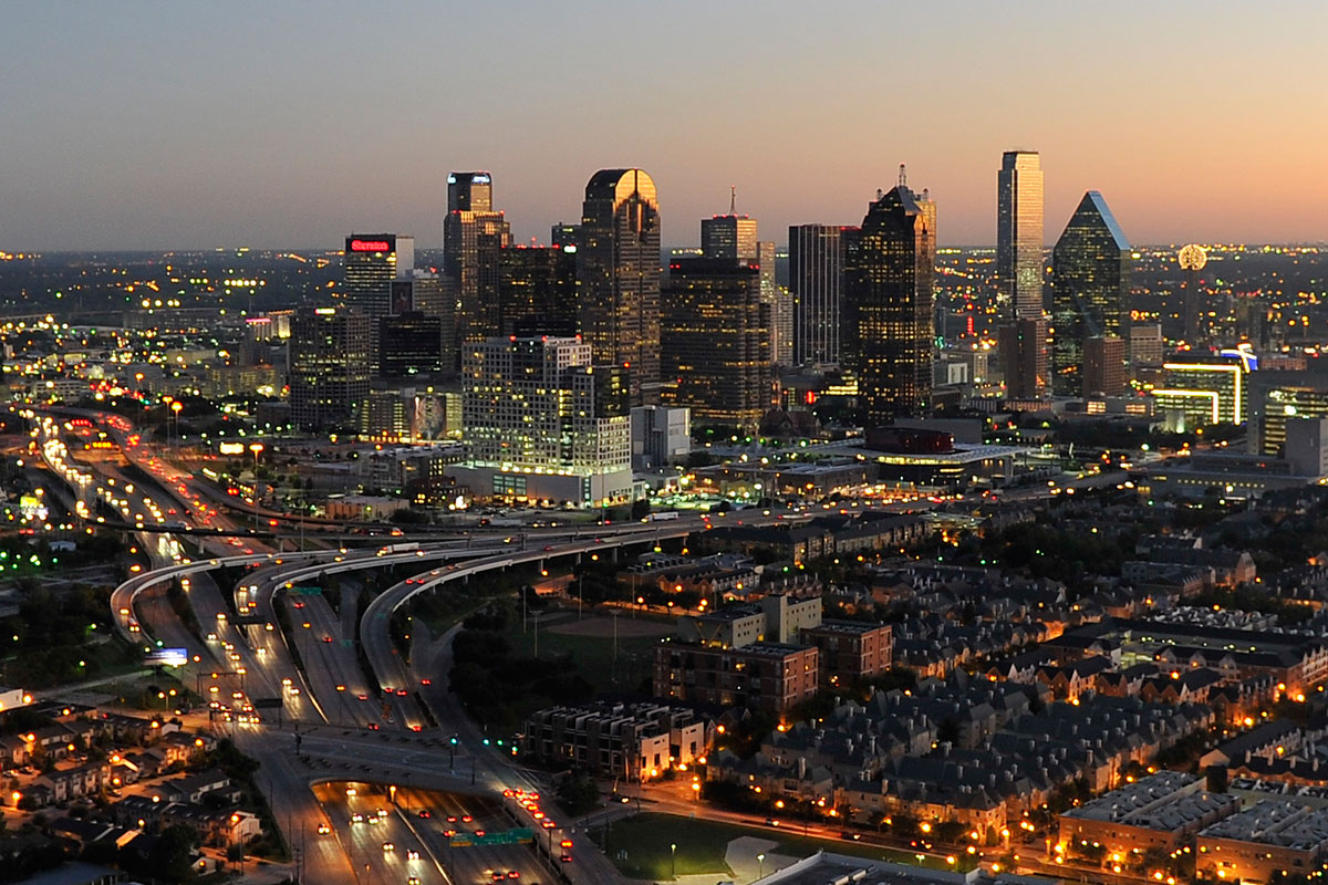 Skyline view of Dallas