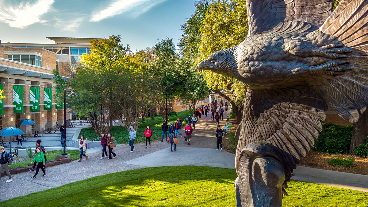 UNT Denton Campus Eagle Statue