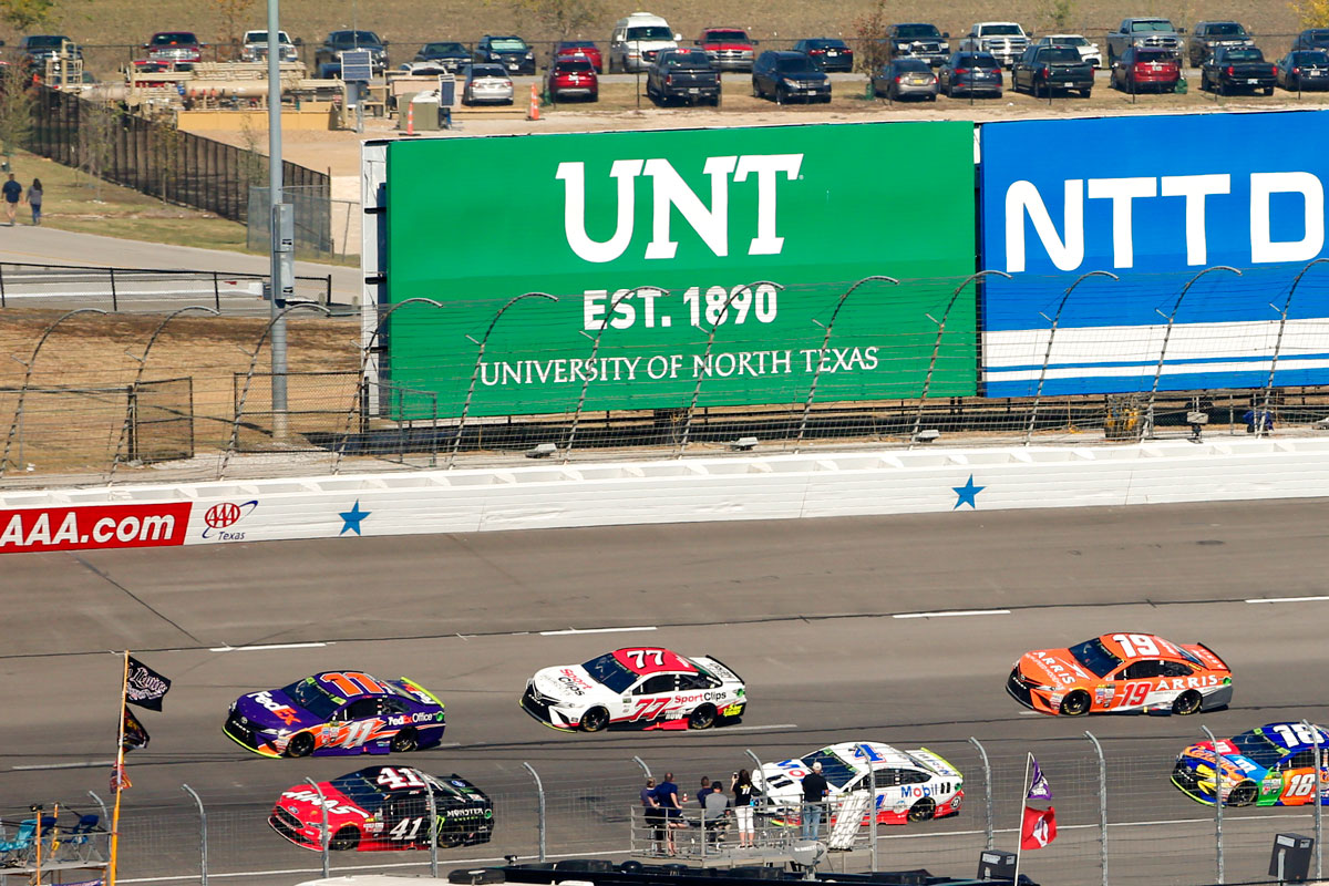 UNT billboard at the Texas Motor Speedway