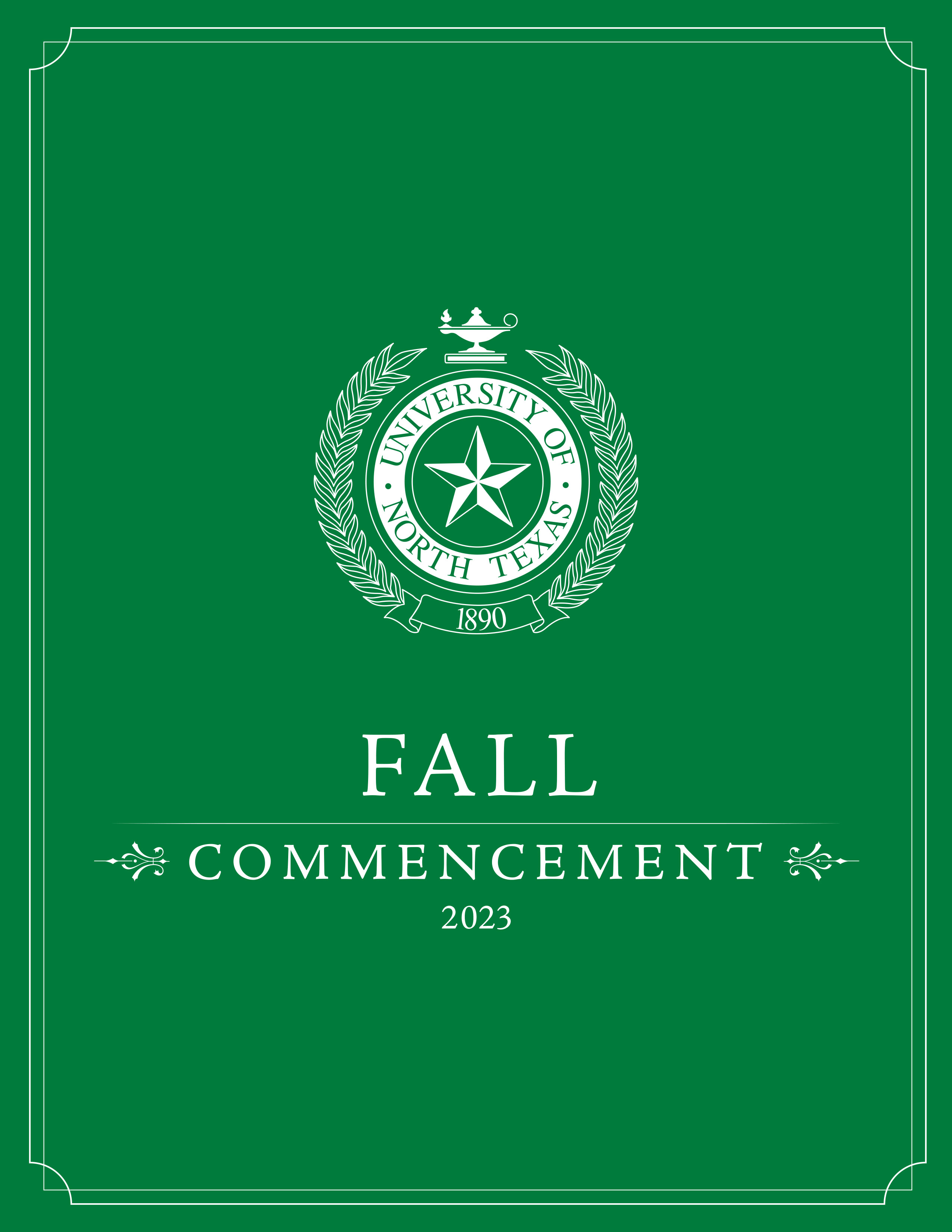 Commencement Program University Of North Texas University Of North