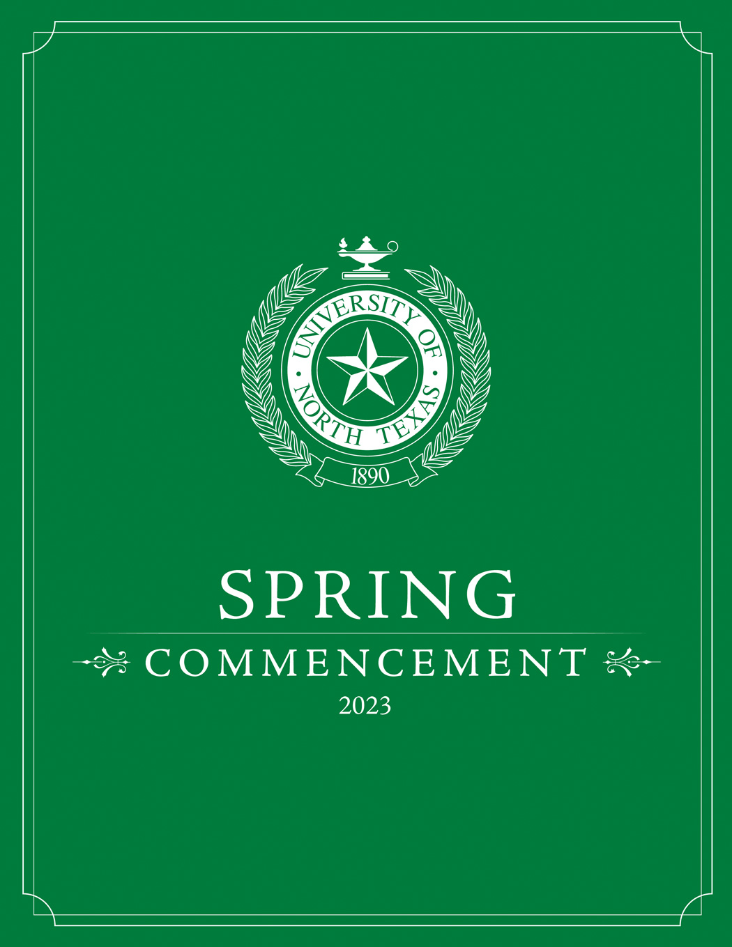 Spring 2023 Commencement program cover