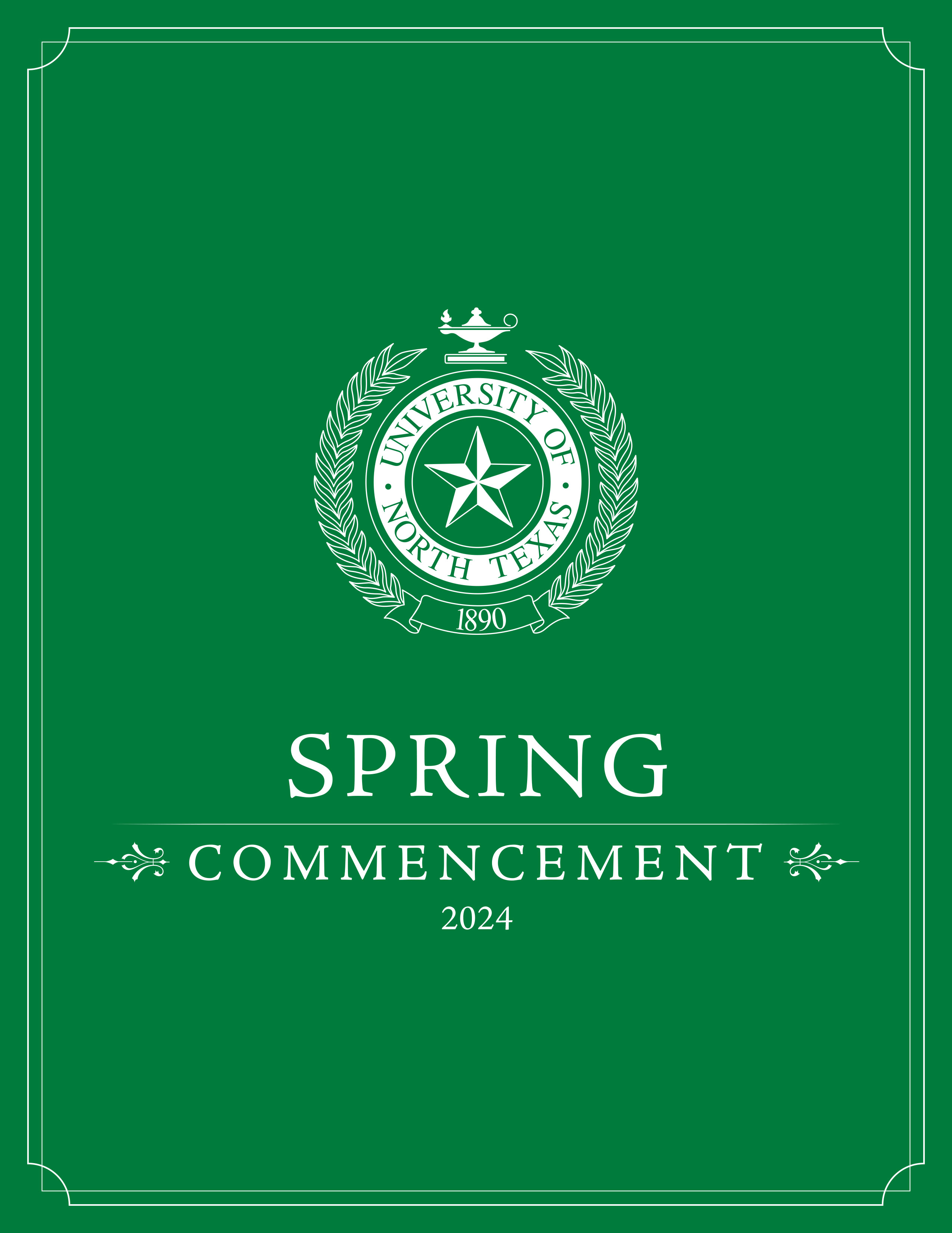 Spring 2024 Commencement program cover