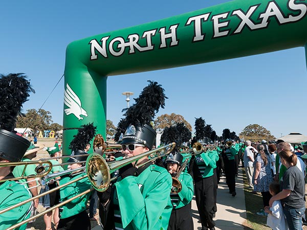 The UNT Marching Band Marching