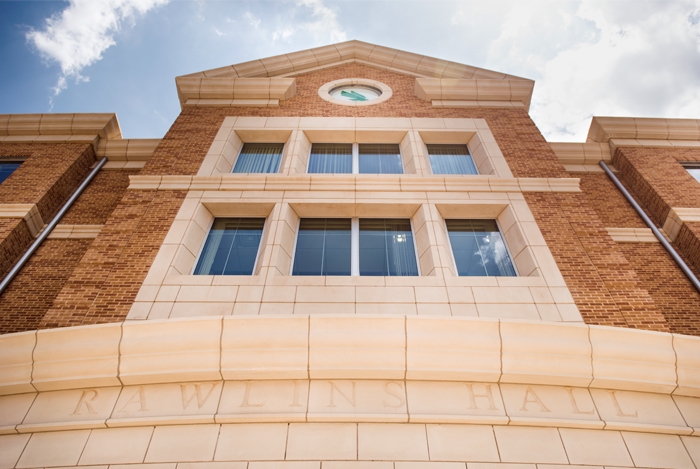 A photo of the outside of Rawlins Hall