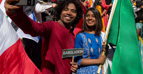students taking a selfie