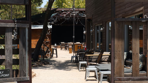 Harvest House seating and stage