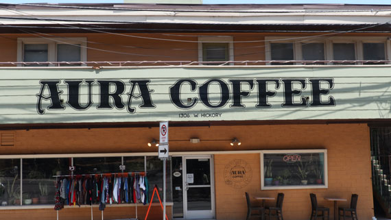Aura Coffee sign