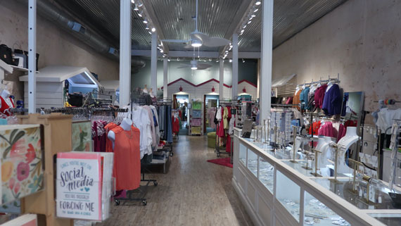 the Palm Tree Boutique interior