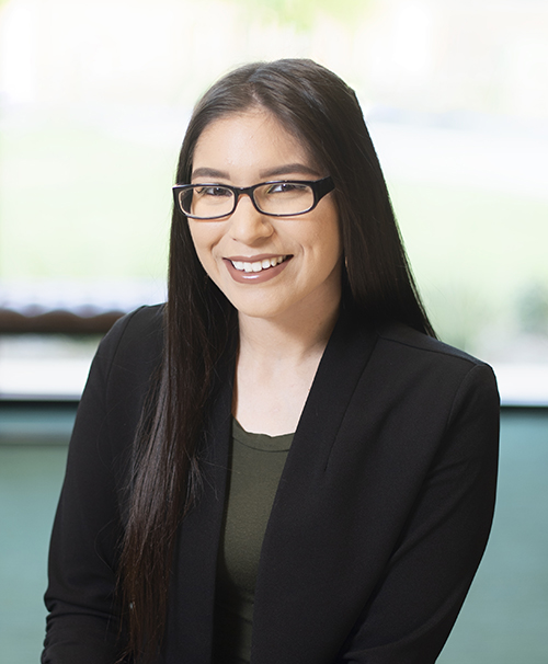 Woman wearing a blazer. 